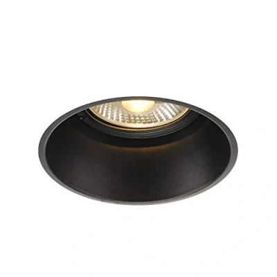 Image of SLV Horn T recessed light, black, glare reduced