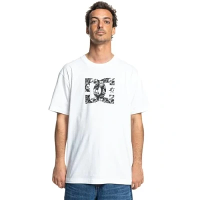 Image of DC Sport Short Sleeved T Shirt Star Skully LHSS Young Mens White L