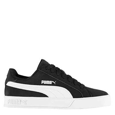 Image of Puma Smash Vulc Jr Sneaker, Black, 4 UK