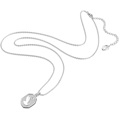 Image of Swarovski Signum pendant, White, Rhodium plated