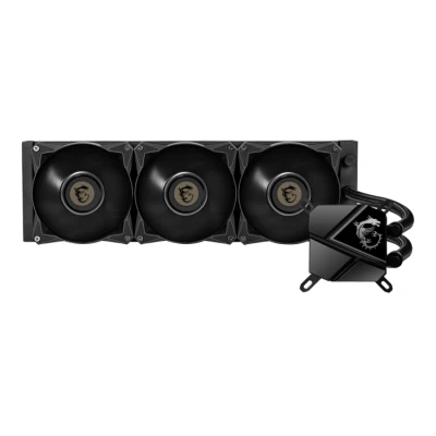 Image of MSI MAG CORELIQUID P360 AIO CPU Liquid Cooler Discreet Piano Black, Integrated Radiator Pump, Split Flow Water Cooling, Evaporation Proof Tubing, Easy to Install AMD &amp; Intel Compatible
