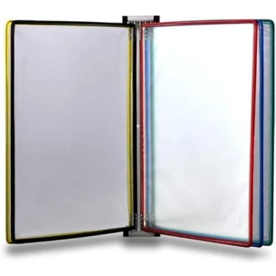 Image of WEedsy Wall Mounted A4 Poster Flip Book Display with 5 Panels and 10 Pockets for