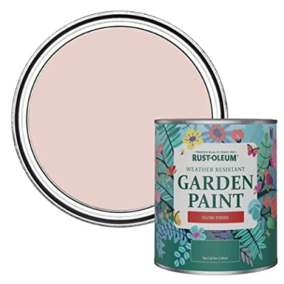 Image of Rust Oleum Pink Mould Resistant Garden Paint In Gloss Finish Champagne 750ml