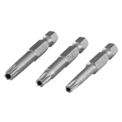 Image of wolfcraft Bit Set, Torx With Bore Hole (Size 25/27/30), 3 Pcs. I 1262000 Solid bits, 50 mm
