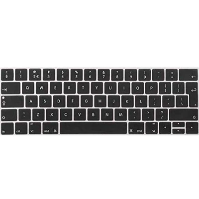 Image of FINDING CASE (EU Layout) Keyboard skin cover for MacBook Pro with Touch Bar 13inch A1989/A1706 &amp; 15 Inch A1990/A1707, Adhesive Protector Protective Film (Black)