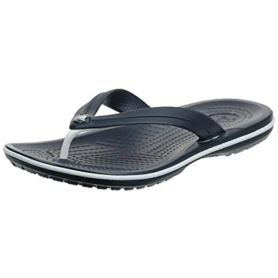 Image of Crocs Unisex Crocband Flip Flops, Blue, 10 UK Men/ 11 Women