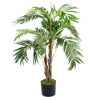 Image of Leaf Tropical Artificial Dracaena Palm Plant, Green Natural, 120cm