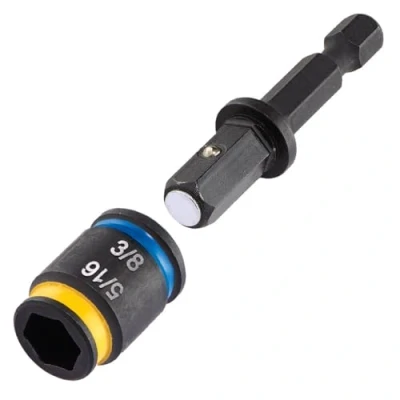Image of Malco 5/16 &amp; 3/8 x 2&quot; Dual Sided Hex Driver Cleanable, Reversible, Magnetic. Easy to Clean MSHC1