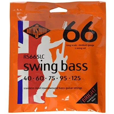Image of Rotosound RS665LC Stainless Steel Medium Gauge Roundwound Bass Strings (40 60 75 95 125)