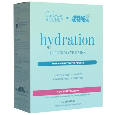 Image of Applied Nutrition Coleen Rooney Hydration Powder Coconut Water Infused Best Electrolyte Drink Mix Travel Sachets Rapid Formula (14 7g Each) (Very Berry)