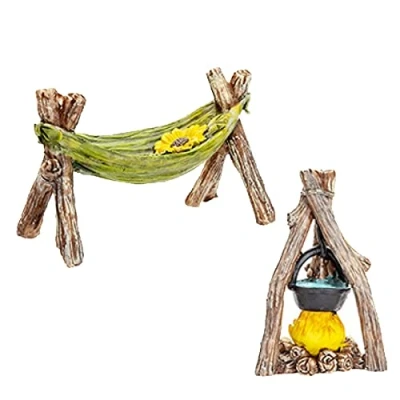 Image of Magical Multicolor Secret Fairy Hammock &amp; Camp Fire Set (2 Piece Set) Durable High quality Material Perfect For Kids And Garden Lovers