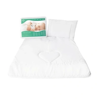 Image of Baby Duvet Quilt 135x100 cm + Flat Pillow All Seasonal Cot Bed Filling Bedding Set