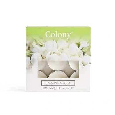 Image of Wax Lyrical, Colony Jasmine &amp; Oud Tealights, White