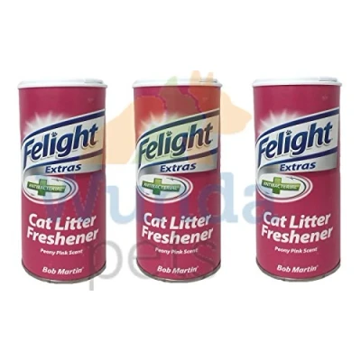 Image of BOB MARTIN FELIGHT ANTI BACTERIAL CAT KITTEN LITTER TRAY FRESHENER 3X 300ML PACK