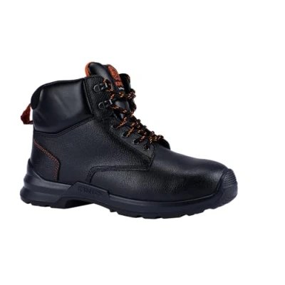 Image of Honeywell King&#039;s KWD301B 6250135 Model Water Resistant Leather Mid Cut Lace Up Safety Boots, Wide Profile Steel Toecap, Slip Sole, Black Colour, Size 7 UK, 41/070