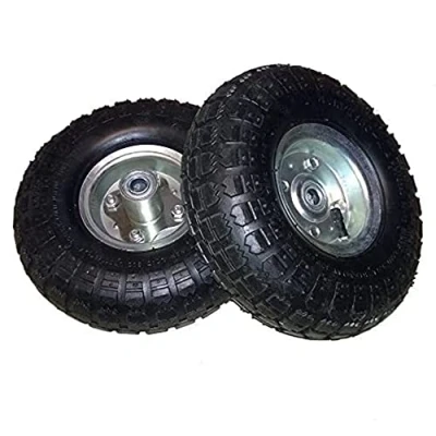 Image of 2X 10&quot;Inch Pneumatic Tyres Sack Truck Trolley Wheel Barrow New Tyre Garden Hand