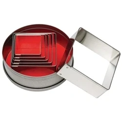 Image of Vogue Square Plain Pastry Cutter Set (6 pack)