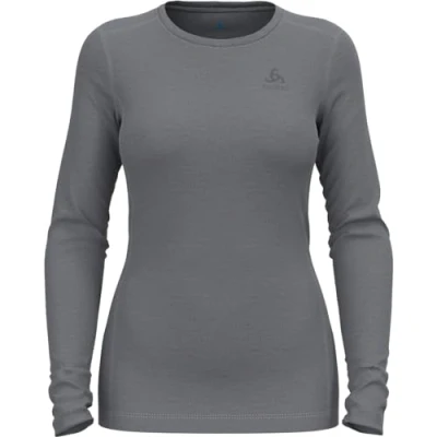 Image of odlo Women Functional Underwear Long Sleeve Shirt MERINO 260, steel grey melange, L