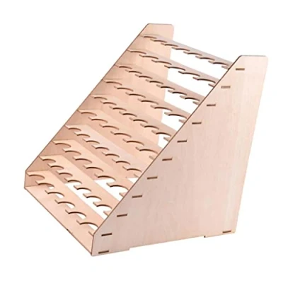 Image of Perfeclan Wooden Epoxy Tools ,Storage Stand Holder, Paint with 65 Holes .3cm ,26mm Diameter