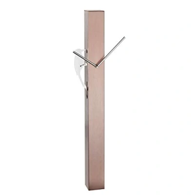 Image of TFA Dostmann Picus 60.3062.51 Analogue Pendulum Chrome Plated Woodpecker Modern Design Wall Clock Rose Gold, Aluminium, (L) 246x (B) 75 x (H) 653 mm