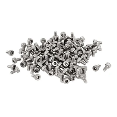 Image of Sourcingmap M2x4mm Thread Hex Key Socket Head Knurl Cap Screws Bolts 100pcs