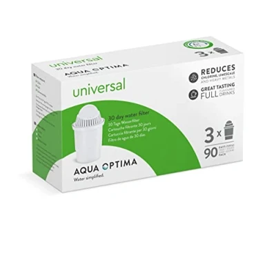 Image of Aqua Optima RUF307, Universal Filter Cartridge,Compatible with Brita Classic Water, White