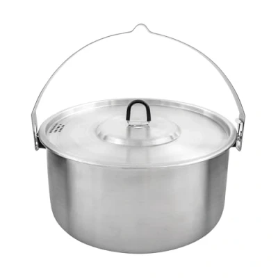 Image of Tatonka Kettle II 4.0 L Outdoor Cooking Pot Stainless Steel with Volume Scale and Lid Strainer Function 4 Litres Diameter 23.5 x 11.5 cm