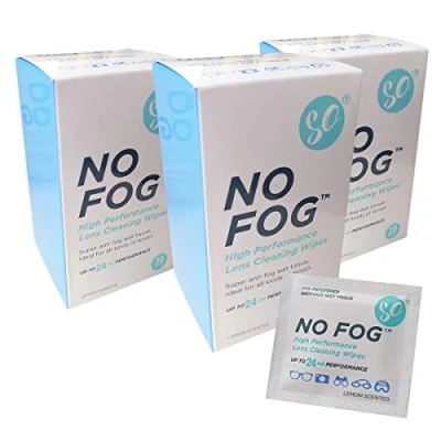 Image of SO NO Fog Anti Wipes, Steamed Up Glasses, Glasses Cleaning, Lens Cleaning 90 Pack
