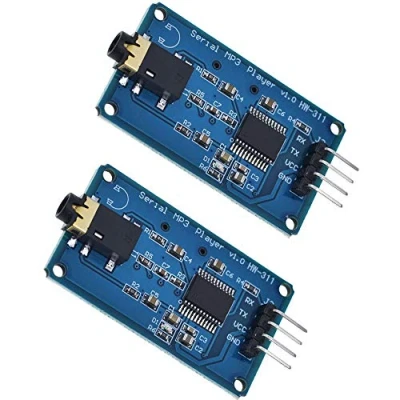 Image of ZkeeShop 2Pcs YX5300 UART Control Serial MP3 Music Player Module Compatible for Arduino/AVR/PIC/ARM