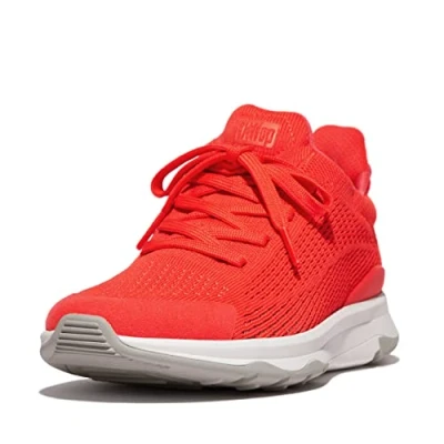 Image of Fitflop Women&#039;s Vitamin FFX Knit Sports Sneakers, Neon Orange, 5 UK