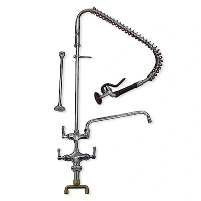Image of Pre rinse Kit Single Pedestal &amp; 12&quot; Bowl Filler Tap Complete AJPR20 BF2 for MECHLINE AQUAJET