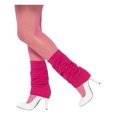 Image of Smiffys Legwarmers, Orange Neon, 1980&#039;s Fancy Dress, 1980s Dress Up Accessories