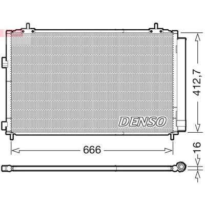 Image of 884600R030, 8846042110 Condenser DENSO DCN50059 with dryer R134a TOYOTA: RAV4 IV Off Road