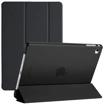 Image of TechDealsUK iPad Air (1st Generation ONLY) 2013 A1474 A1475 A1476 Smart Case with Magnetic Wake/Sleep 1 (Black)