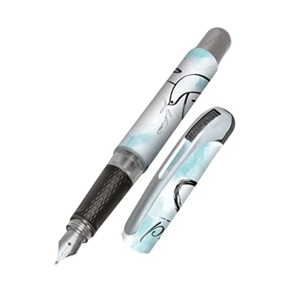 Image of Online College ink pen Freedom ergonomic fountain for school/college solid medium nib, soft grip part standard cartridges refillableideal beginners, pupils &amp; students