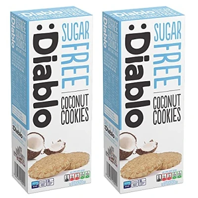 Image of Diablo Coconut Cookies with Sweeteners Sugar Free Sweetened Maltitol 150g (Pack Of 2)