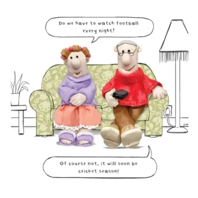 Image of Model Family, Funny Birthday Card, Do We Have to Watch Football Every Night? Happy Card for Her, Generic