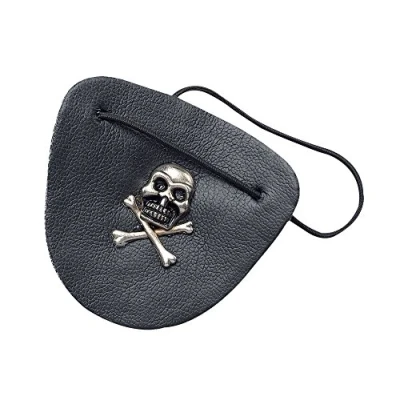 Image of Bristol Novelty MD141 Pirate Eyepatch (Leather Look) Black Pack of 1, mens, One Size