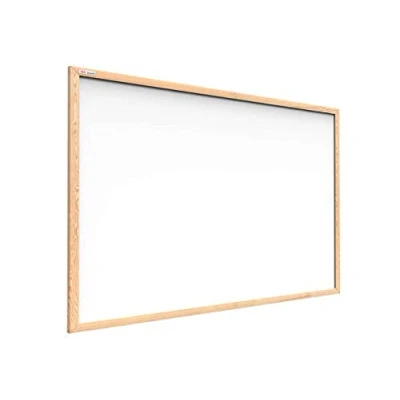 Image of ALLboards Whiteboard with Wooden Frame 90x60cm, Magnetic Board Dry Wipe Erase