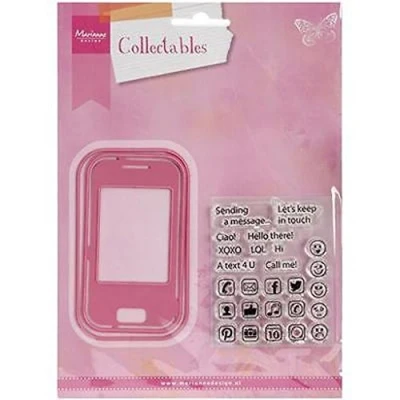 Image of Marianne Design Fustella Collectables Smartphone, Metal, Pink, 5.8 x 10 0.4 cm