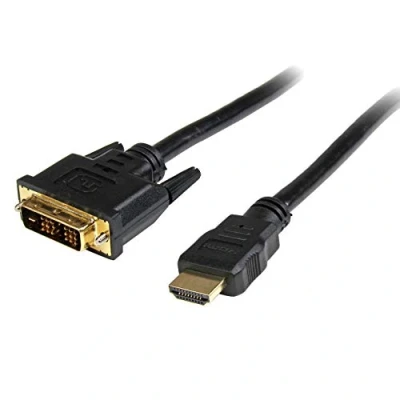 Image of StarTech.com 0.5m HDMI to DVI D Cable Adapter / Converter 1x Male Black 50 cm, 20in (HDDVIMM50CM)