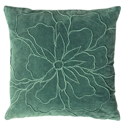 Image of furn. Angeles Cushion Cover, Cotton, Juniper Green, 45 x 45cm