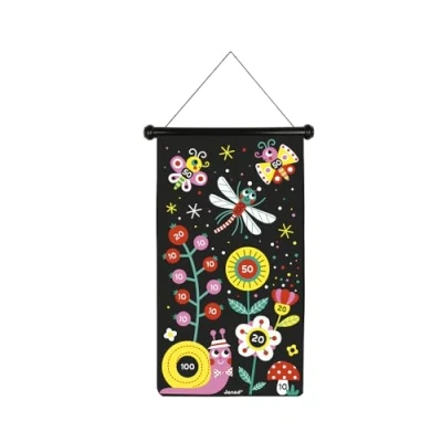 Image of Janod Garden Theme Magnetic Dart Game Recto/Verso Skill Learning Agility and Concentration 6 Darts from 4 Years Old, J02075