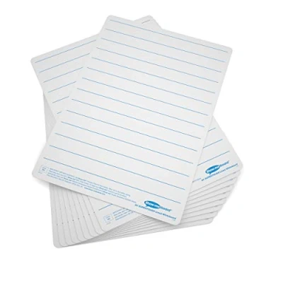 Image of Show Me SRL10 A4 Super Tough Lined Drywipe Board 10 Pieces,Blue,0.88 Kilograms