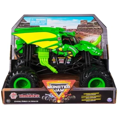Image of Monster Jam, Official Green Dragonoid Series 22 Truck, Collector Die Cast Vehicle, 1:24 Scale, Kids Toys for Boys and Girls Ages 3 up