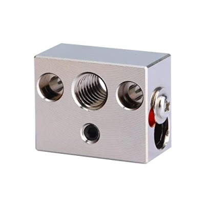Image of Super Print 1PC Ender 3 S1 Plated Copper Heater Block With Silicone Sock,High Temperature Heating For S1, Ender3 Pro, CR10 Smart Pro,Sermoon V1 Hotend.(1PC Copper）