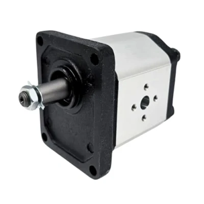 Image of Flowfit Hydraulic Gear Pump, Group 2, 6.0CC, Clockwise 30mm Inlet x Outlet Flanged Ports, 4 Bolt EU Flange
