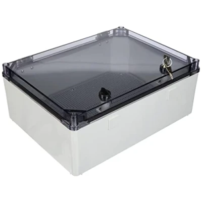 Image of ELEKTRO PLAST Switch Cabinet with Lock UNI 1/T 400 x 300 160 mm Distribution Industrial Housing Control Box IP65 43.11 Surface Mounted 5757 Grey