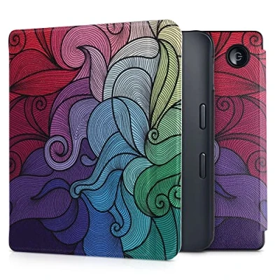 Image of kwmobile Case Compatible with Kobo Libra 2 eReader Cover Multicolor Dark Pink/Blue/Green