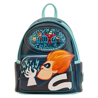 Image of Loungefly Pixar Moments Incredibles Syndrome Mini Backpack, Multicolor, Backpack